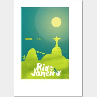 Rio De Janeiro - Artdeco Snow Globe (Vertical Version) Posters and Art